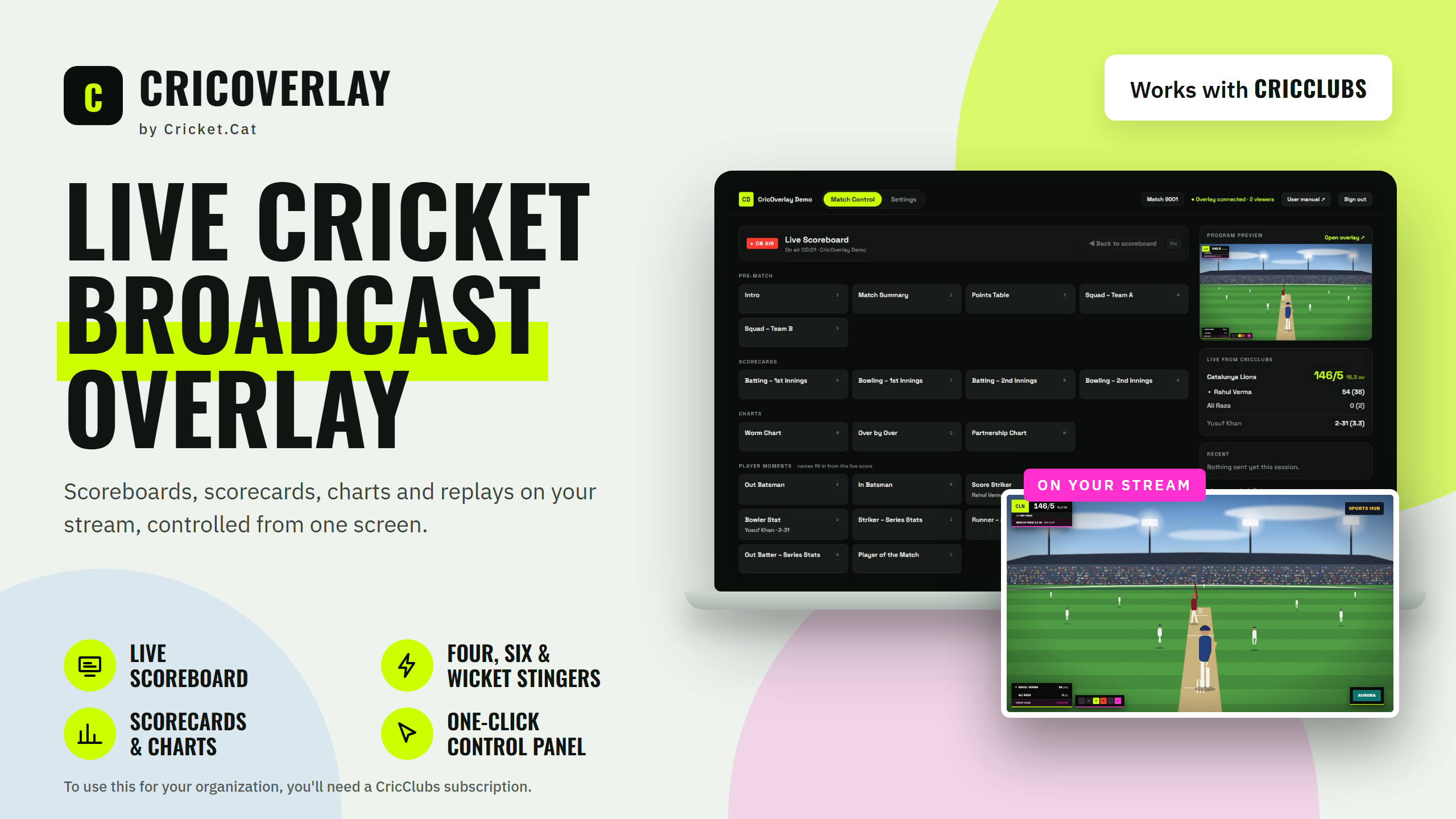 Cricket Live-Stream Overlay